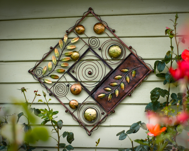 Spiral Leaf Frame Selao Home And Garden Art - Outdoor Metal Wall Art Decor Australia