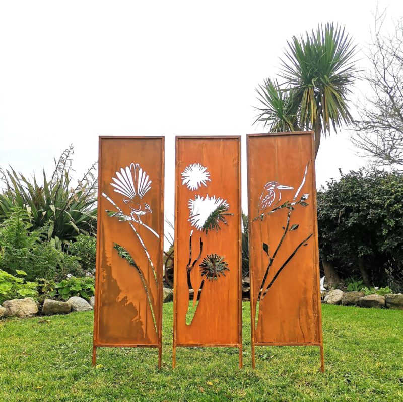 Rustic Metal Garden Panels Screens, Metal Garden Art Nz