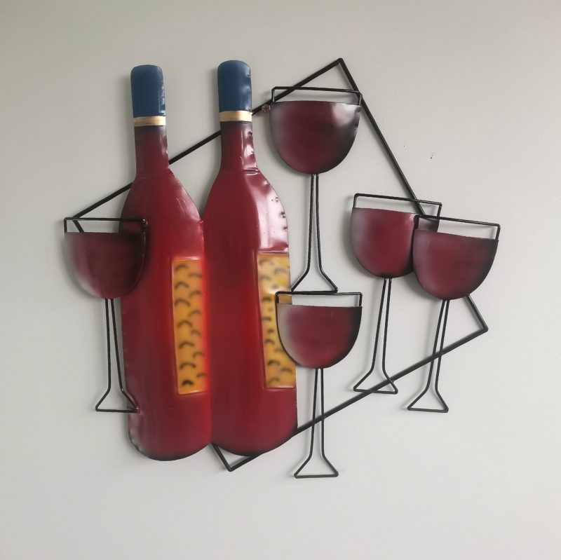 wine metal wall art