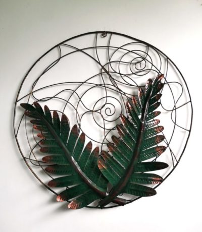 Crossed Fern Circle-copper/green Colour